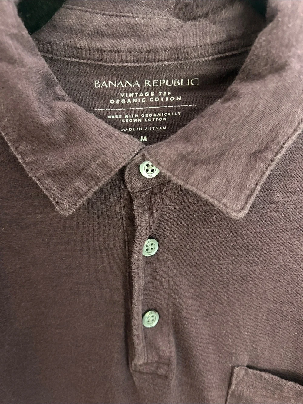 Banana Republic Men's Organic Cotton Polo Shirt in Plum